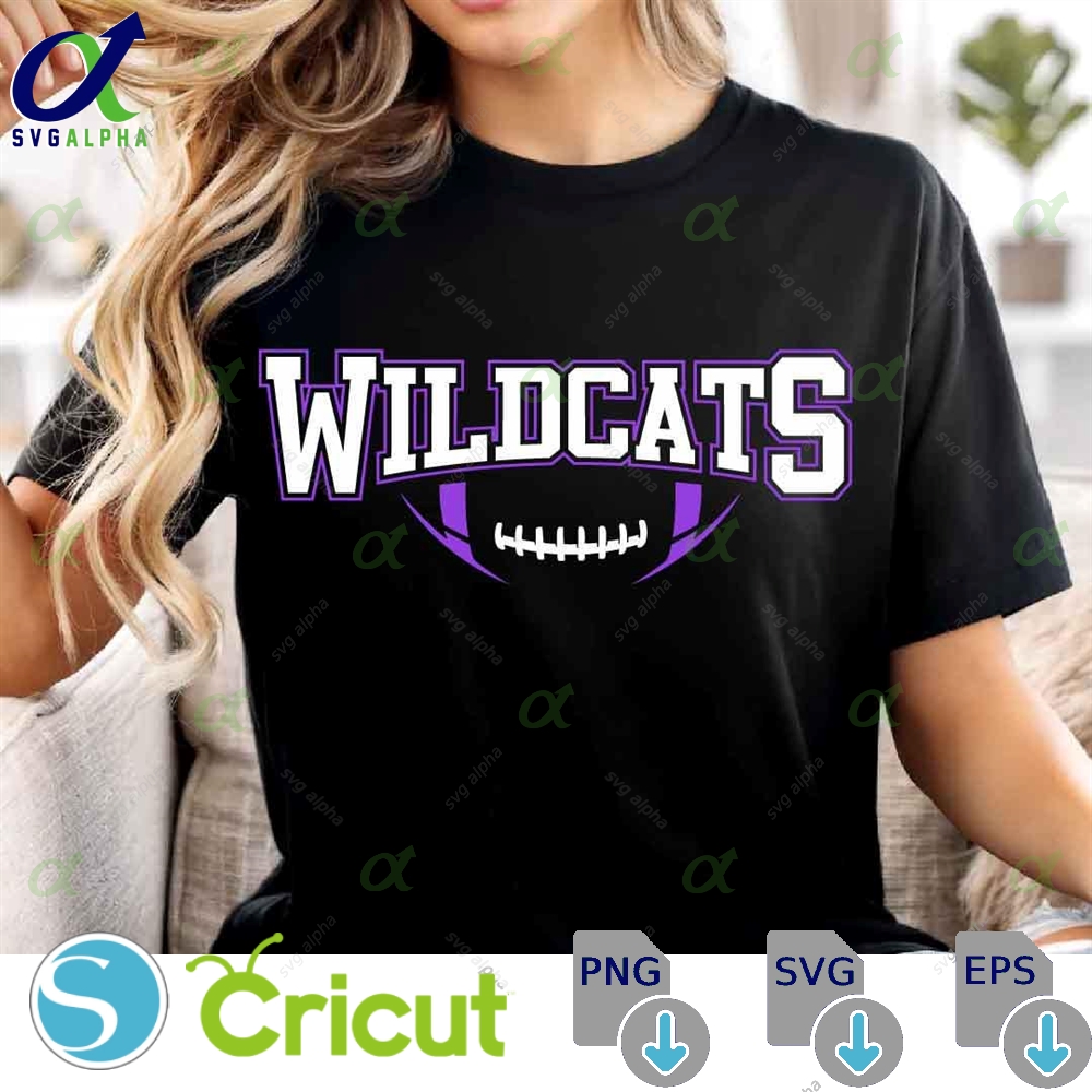 Wildcats Mascot Svg Png Wildcats Football Svg Varsity Wildcats Shirt School Spirit Mascot Svg Football Cheer Sublimation Football Mom